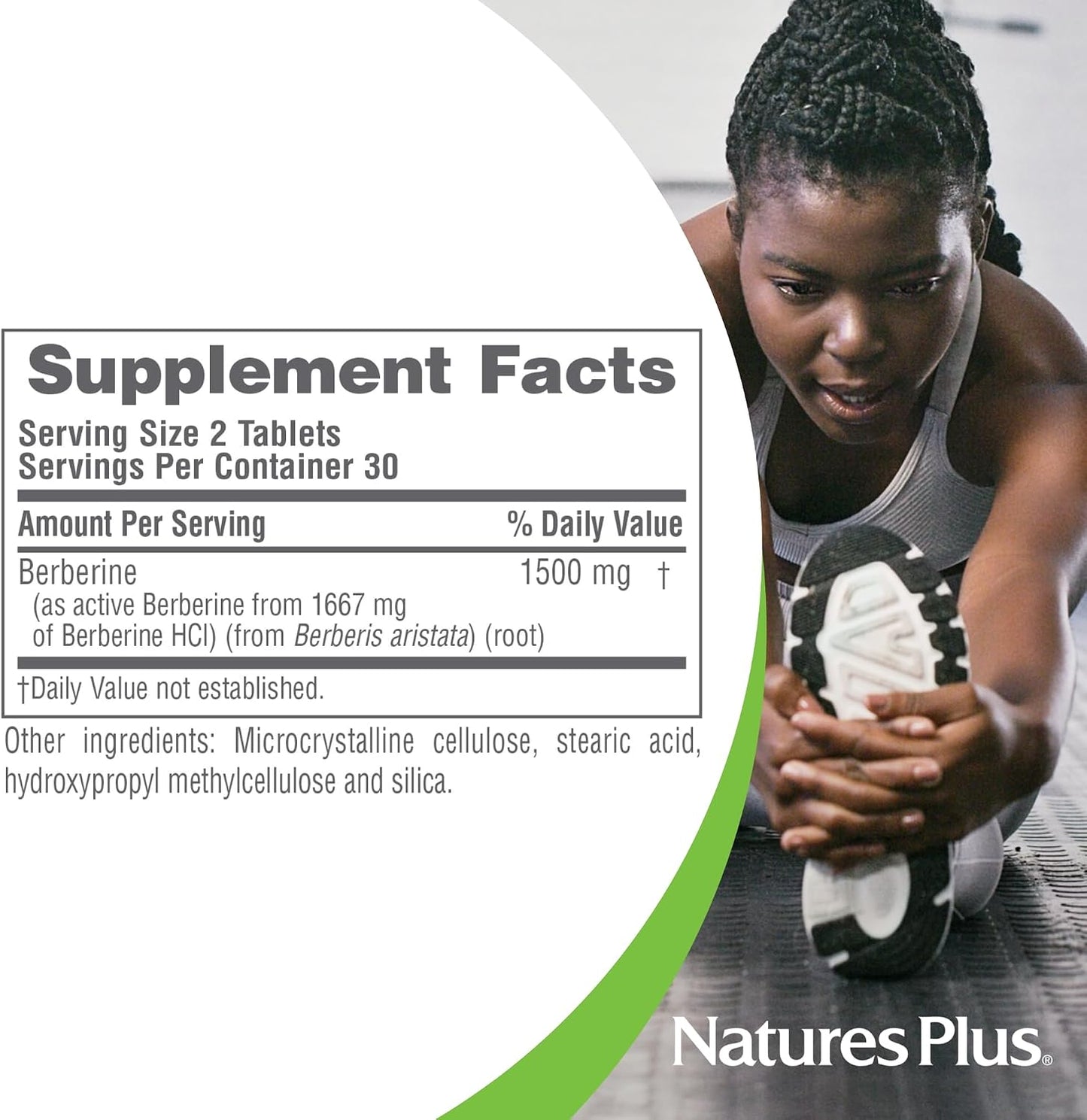NaturesPlus PRO Berberine 1500 mg - 60 Tablets - Supports Healthy Metabolism - Non-GMO, Vegan & Gluten-free - 30 Servings - görsel 6