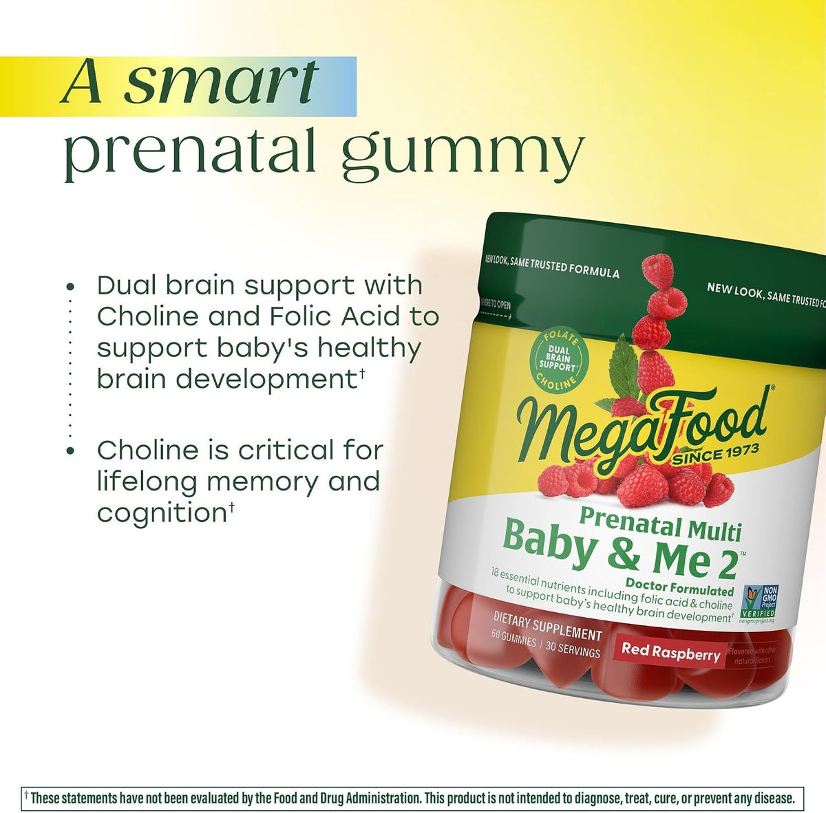 MegaFood Baby & Me 2 Prenatal Vitamins Gummies - Red Raspberry - 60 Gummies - görsel 3