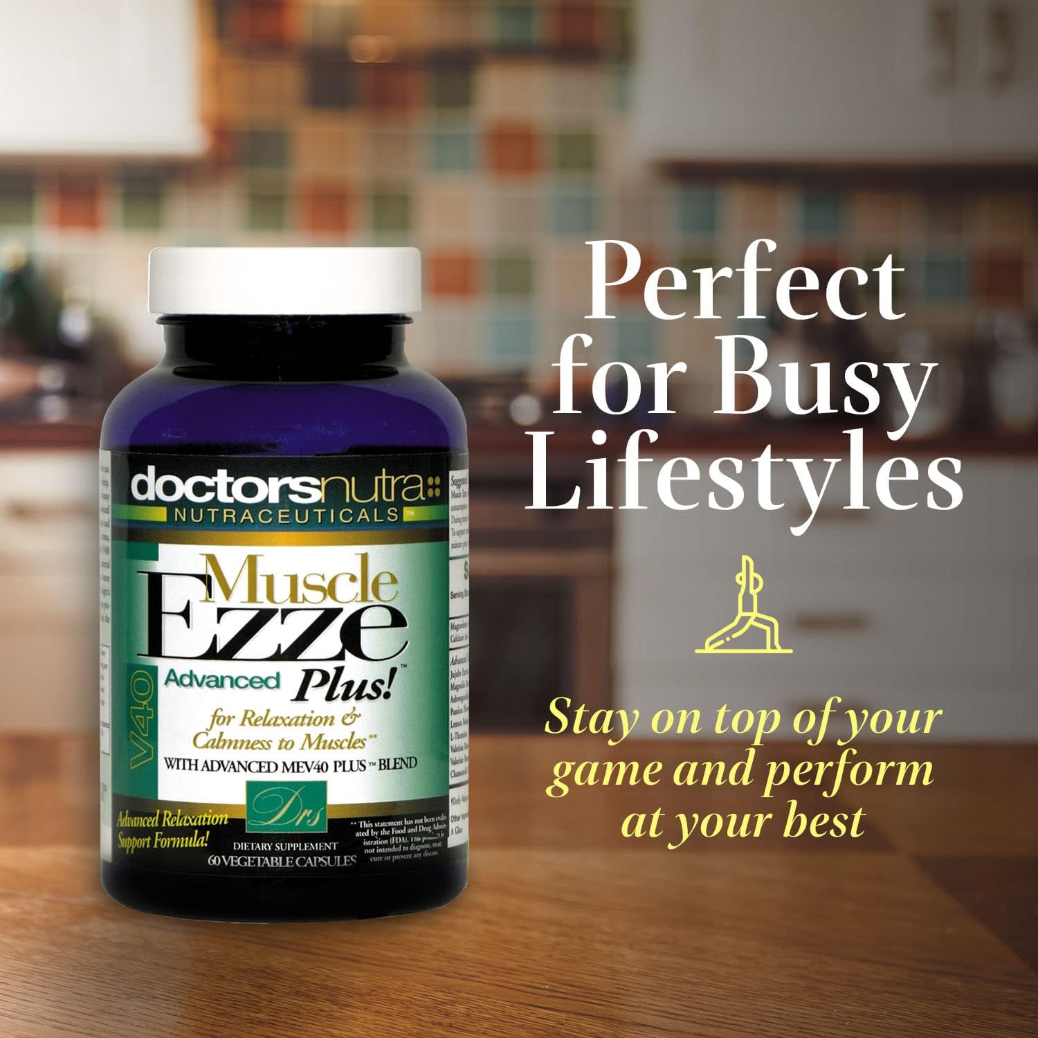Doctors Nutra Nutraceuticals Muscle Ezze Plus - Day or Night Uses Natural Relaxant - Gluten-Free - 60 Vegetarian Capsules - görsel 5