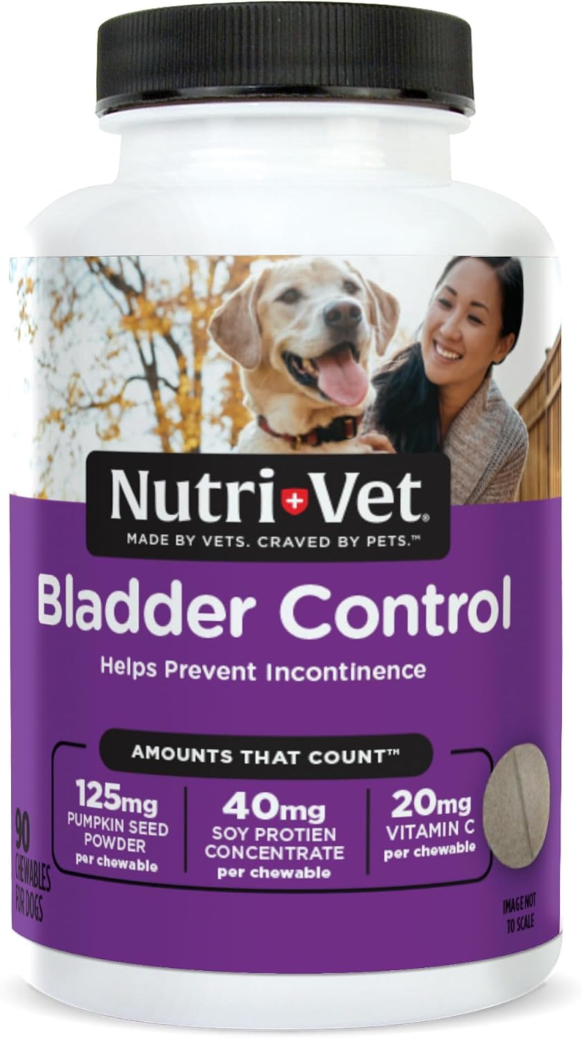 Nutri-Vet Bladder Control Supplement for Dogs - Cranberry & Pumpkin Seed Formula - 90 Tablets - görsel 1