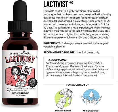 Legendairy Milk Lactivist Drops - Organic Torbangun Breastfeeding Supplement, 118 ml