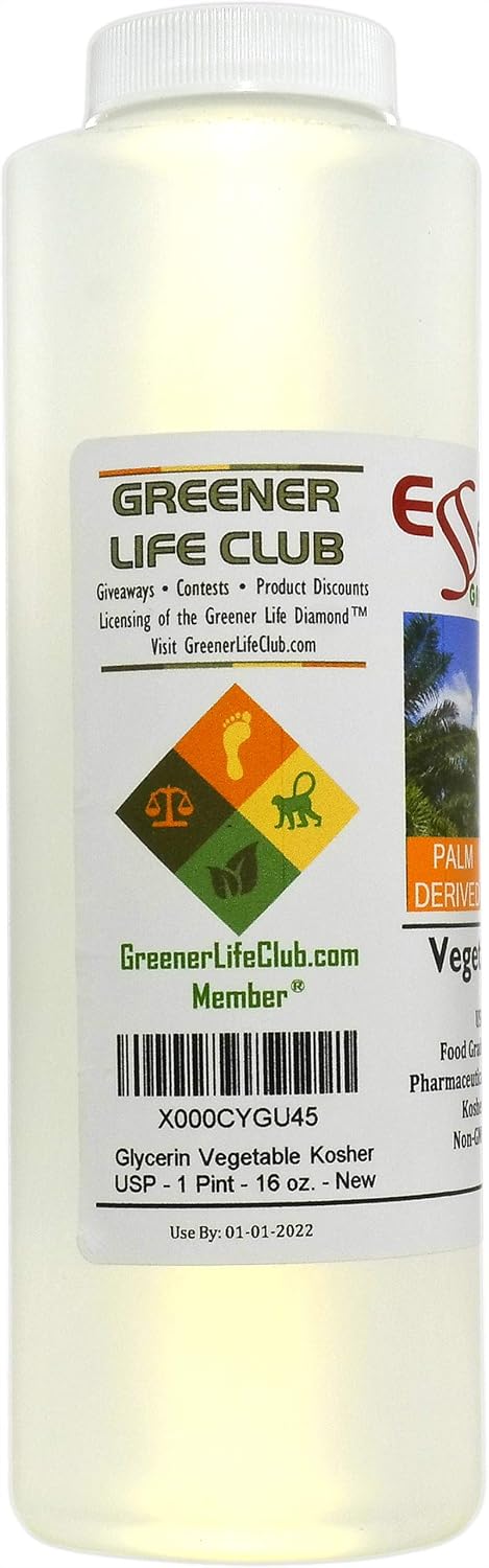 Vegetable Glycerin – 1 US Pint (473 ml) – RSPO Sustainable Palm, Non-GMO, Kosher, Pharmaceutical Grade - görsel 5