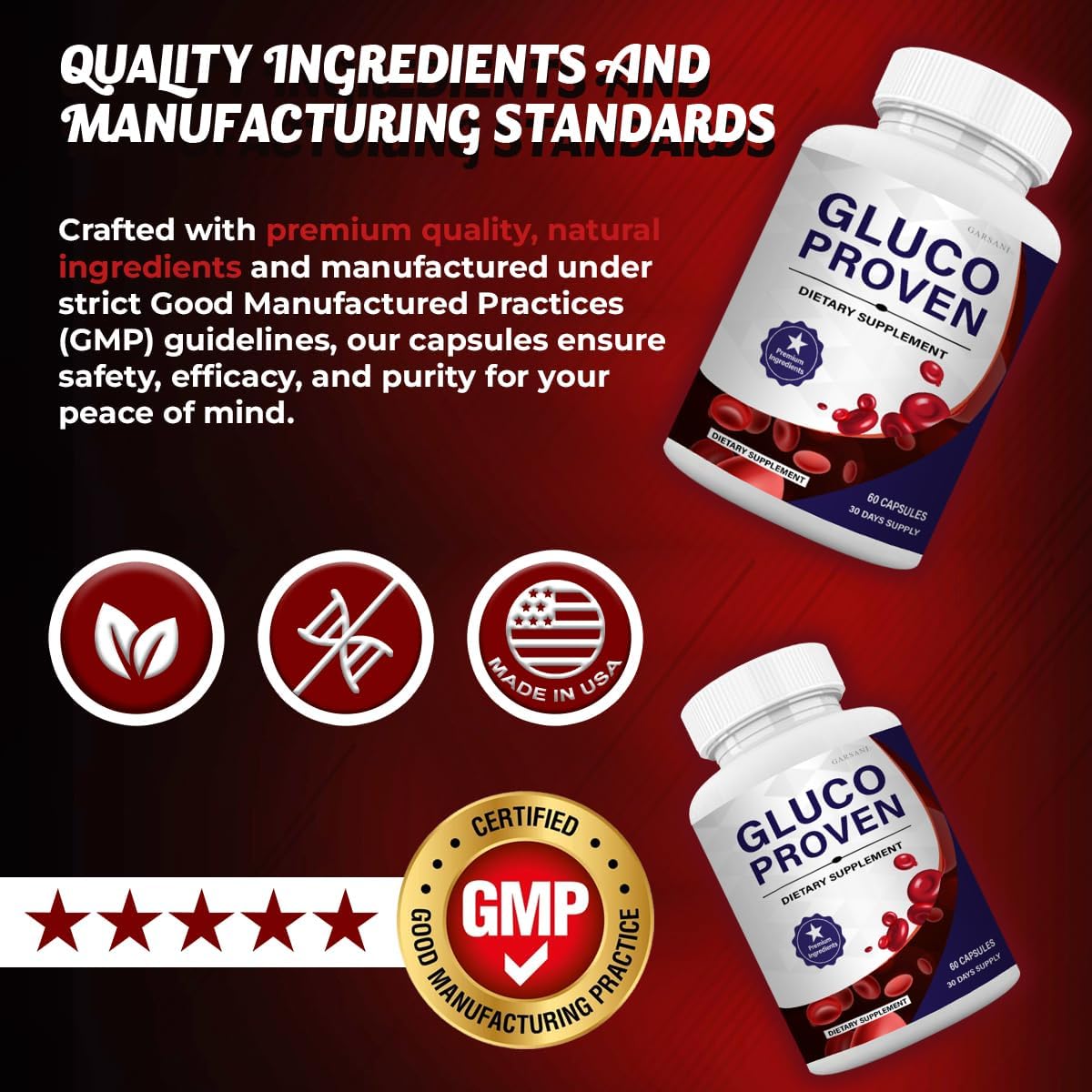 Gluco Proven Capsules - Gluco Proven Advanced Capsules (5 Pack, 300 Capsules) - görsel 3