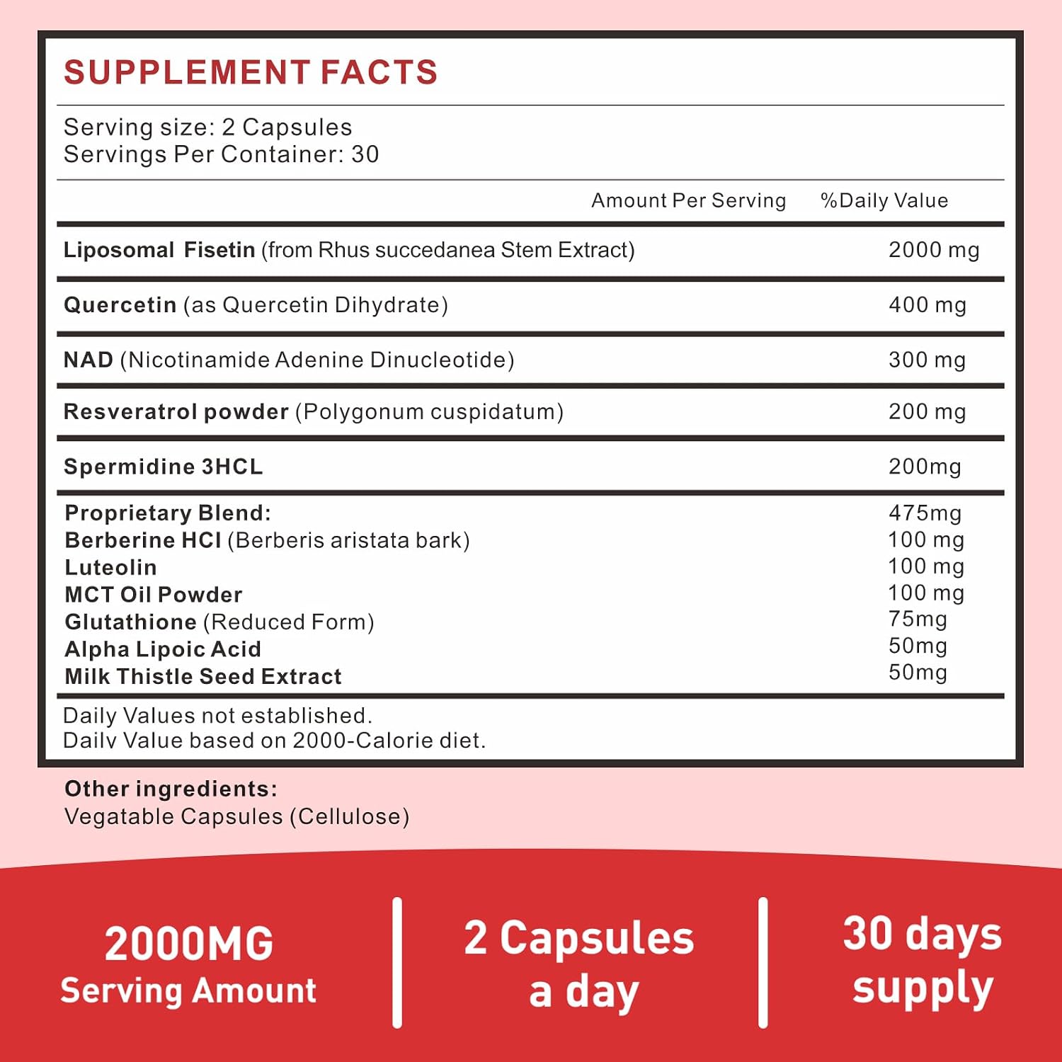 Uarcool Fisetin Supplement 2000mg - Healthy Ageing and Longevity Support, Brain and Skin Health - 60 Soft Capsules - görsel 2