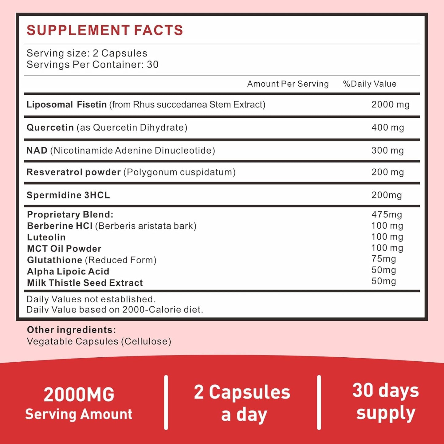 Uarcool Fisetin Supplement 2000mg – Healthy Ageing, Brain and Skin Support (60 Soft gel capsules, 2 Bottles) - görsel 2
