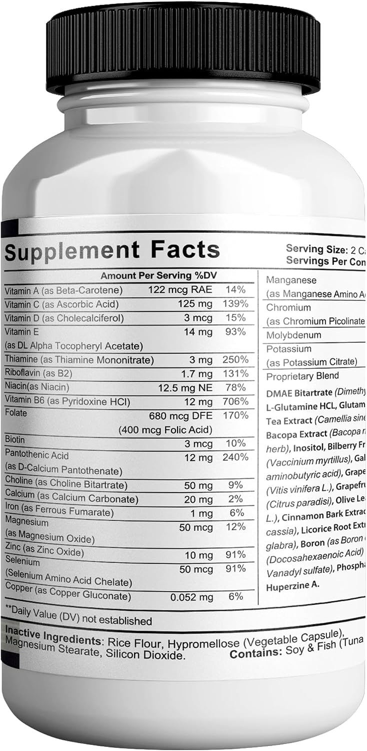 NeuroTonix Brain Support Supplement – for Clearer Thinking and Improved Focus, 60 Capsules - görsel 2