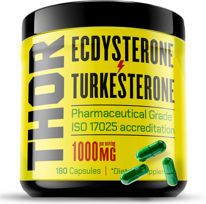 Turkesterone + Ecdysterone | Anabolic Supplement (180 Capsules) – Olympic-Grade Testing