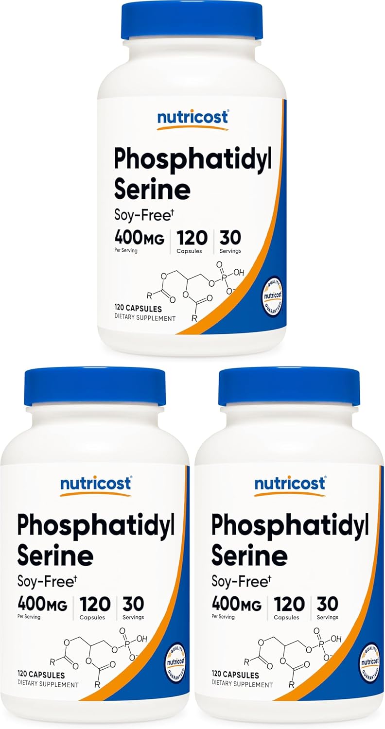 Nutricost Phosphatidylserine 400mg, 120 Capsules – Soya Free, Vegetarian Friendly, Non-GMO, Gluten-free - görsel 6