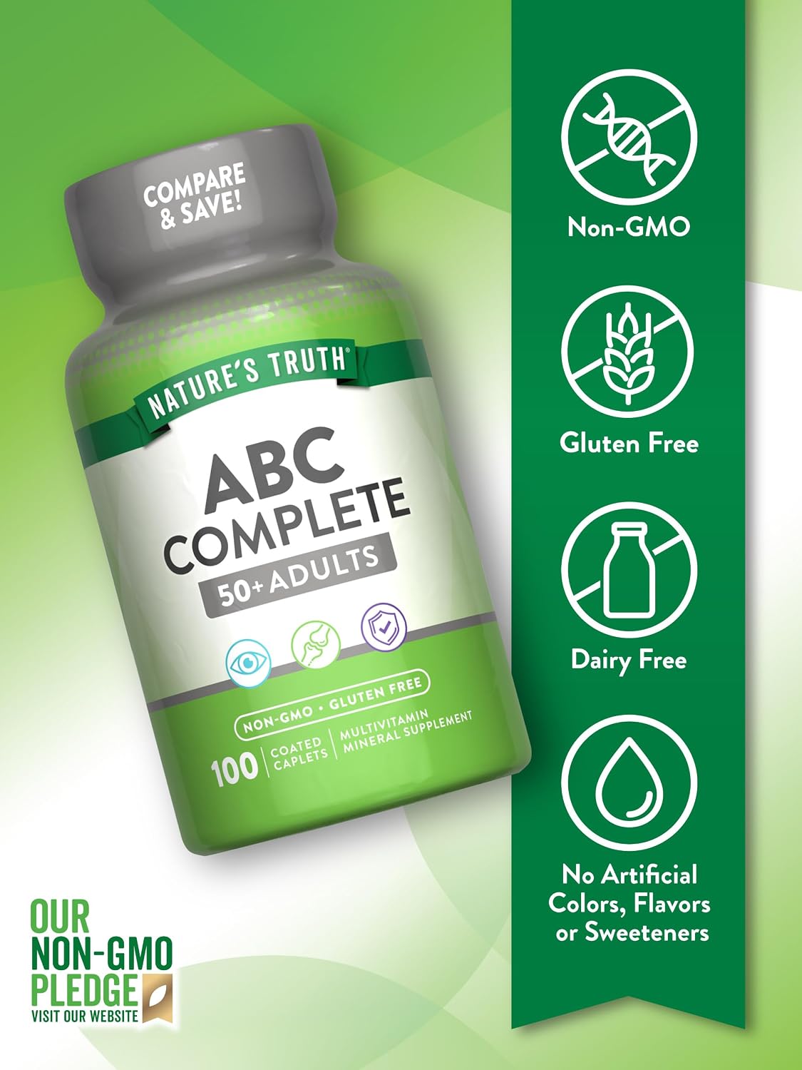 Nature's Truth Multivitamin for Adults 50+ - görsel 3