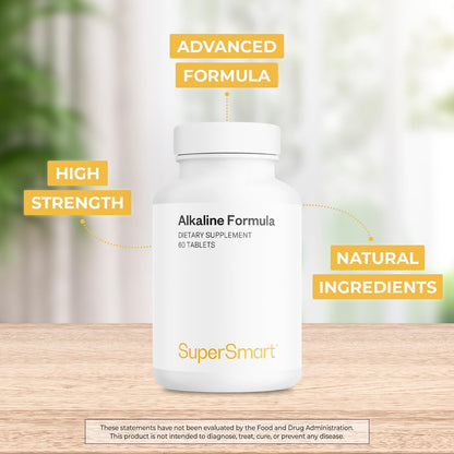 Supersmart Alkaline Formula – pH Balance Support with Potassium, Calcium and Magnesium, 60 Tablets