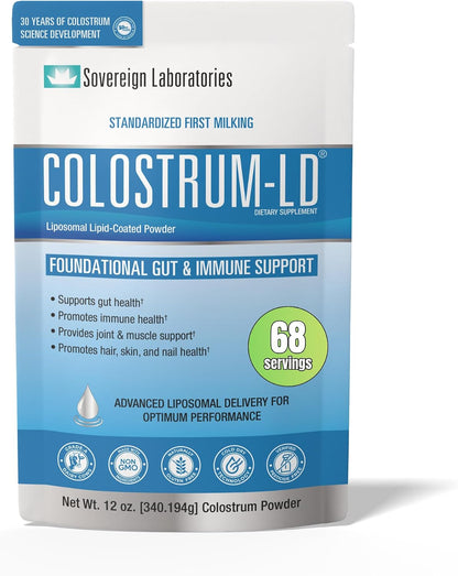 Colostrum-LD Powder | Unflavoured | Liposomal Delivery, Maximum Absorption | 12 oz/68 Servings