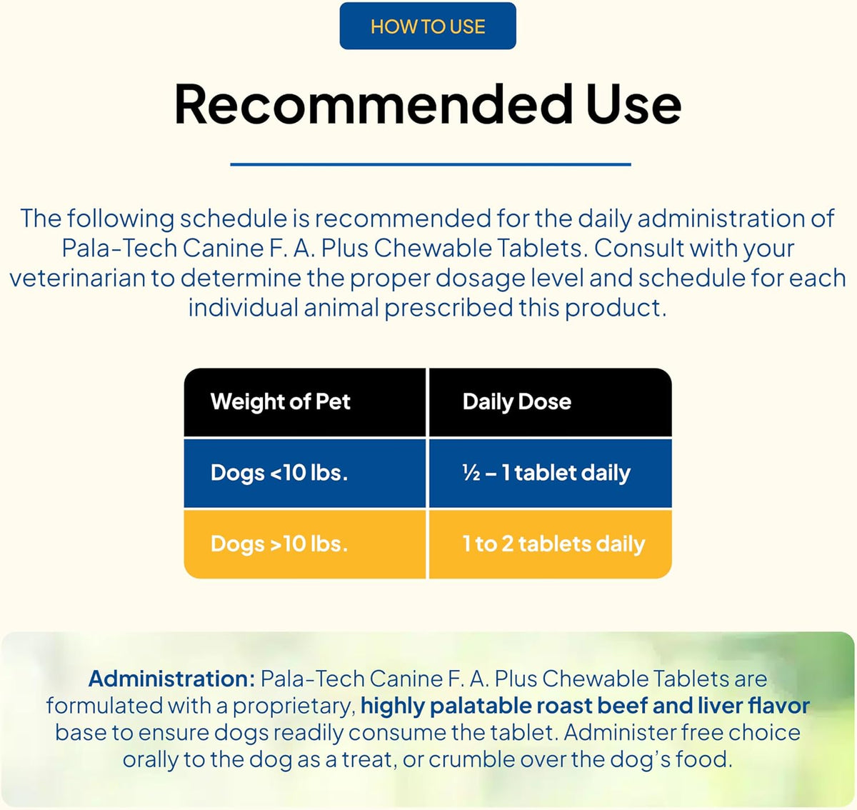Pala-Tech FA Plus Chew Tabs for Small Dogs - Omega-3 & 6 for Skin and Coat - 60 Chewable Tablets, Roast Beef Flavour - görsel 5