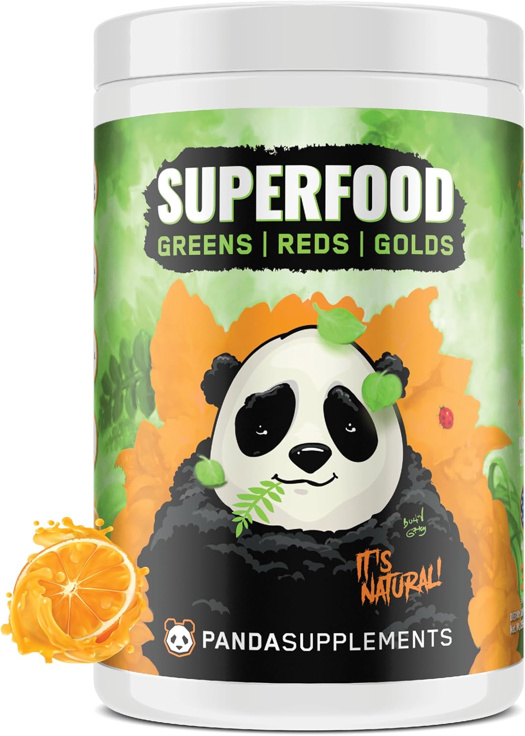 Panda Natural Greens Superfood - Pineapple (390 g) | Organic Greens, Reds, Golds, Probiotics, Ashwagandha, Lion's Mane - görsel 9