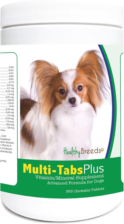 Healthy Breeds Papillon Multi-Tabs Plus Chewable Tablets, 365 Count