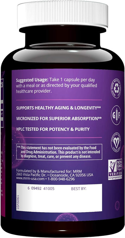 MRM Nutrition DHEA 50mg - Micronised DHEA Supplement for Healthy Ageing - 90 Capsules