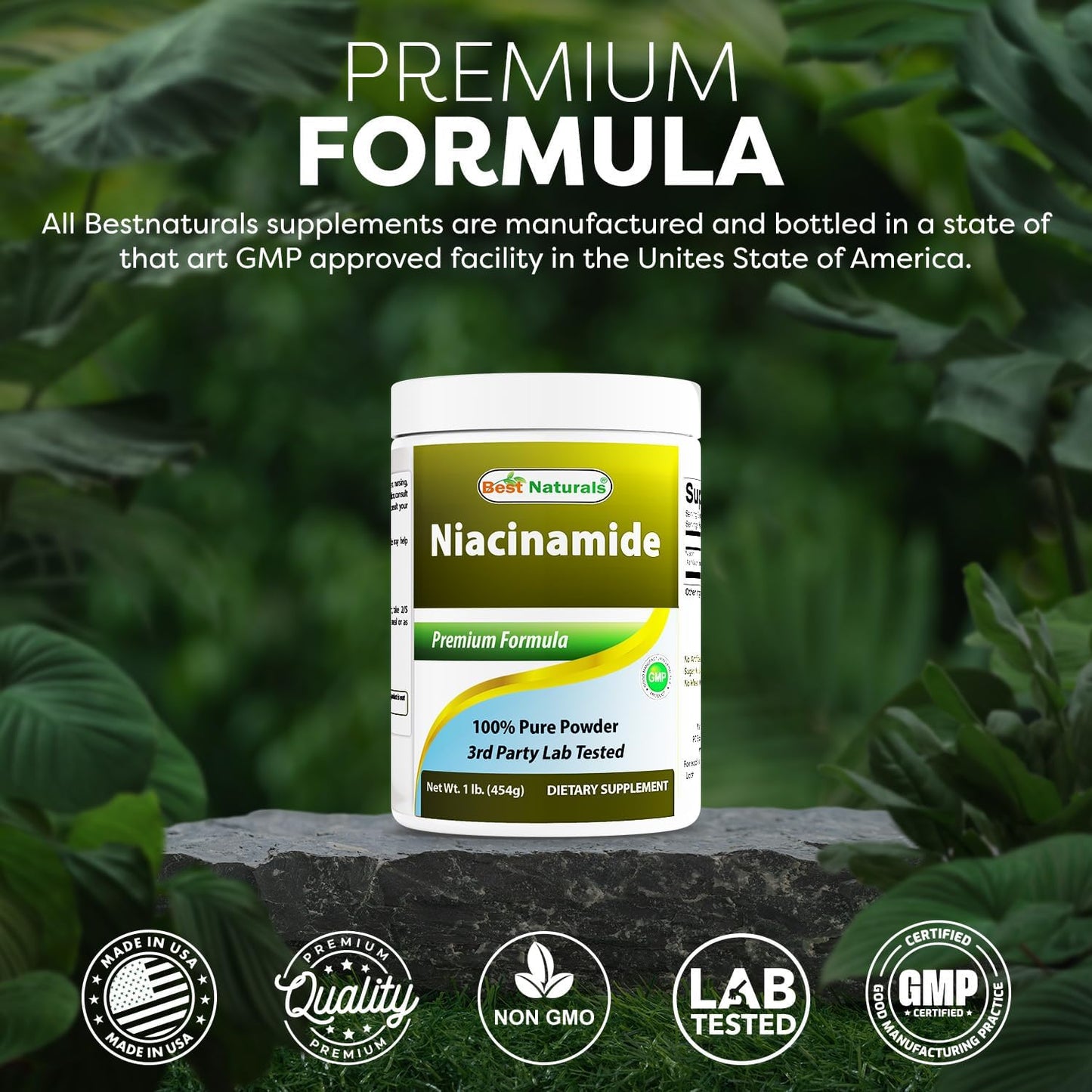 Best Naturals Niacinamide (Vitamin B3) Pure Powder, 454 g - görsel 5