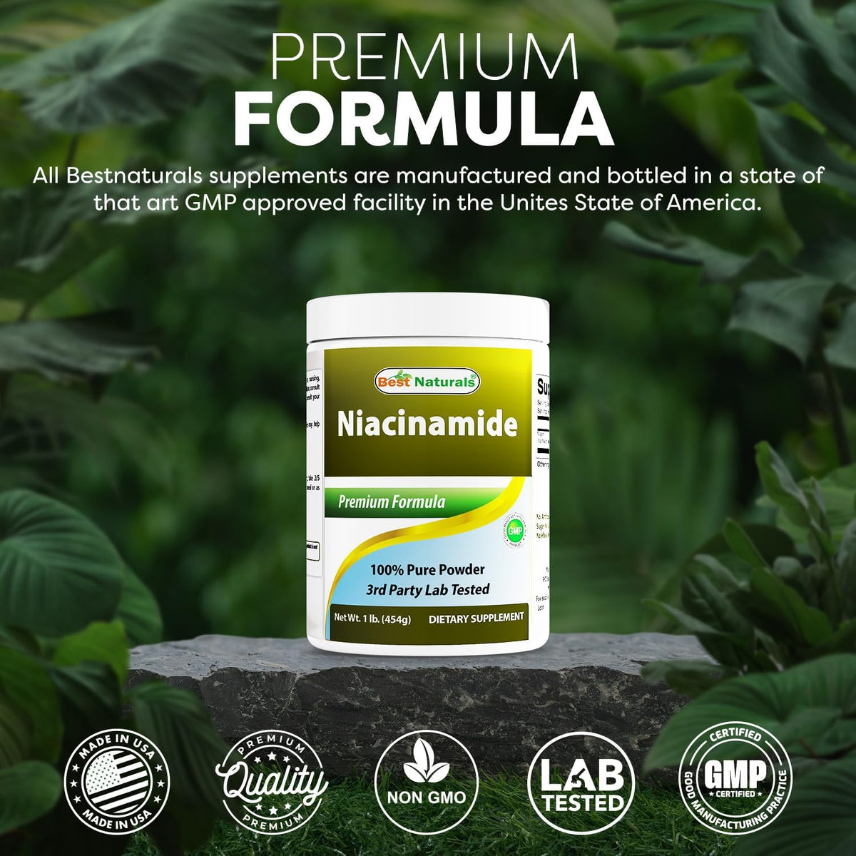 Best Naturals Niacinamide (Vitamin B3) Pure Powder, 454 g - görsel 5