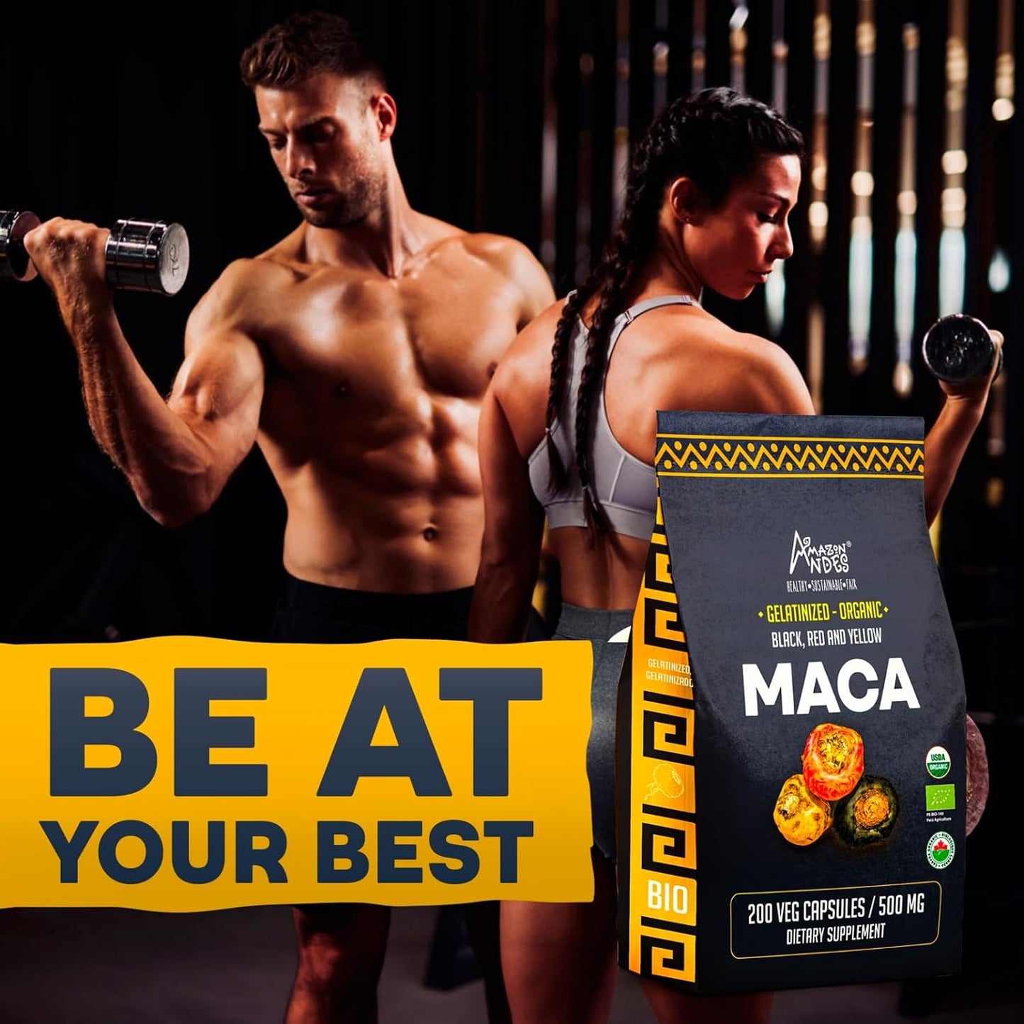 Premium Black, Red & Yellow Maca Capsules – 3000mg Serving for Energy & Vitality - görsel 5