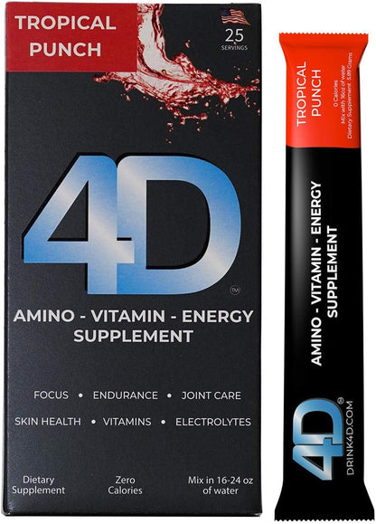 4D Clean Energy Amino-Vitamin Supplement - 25 Sachets