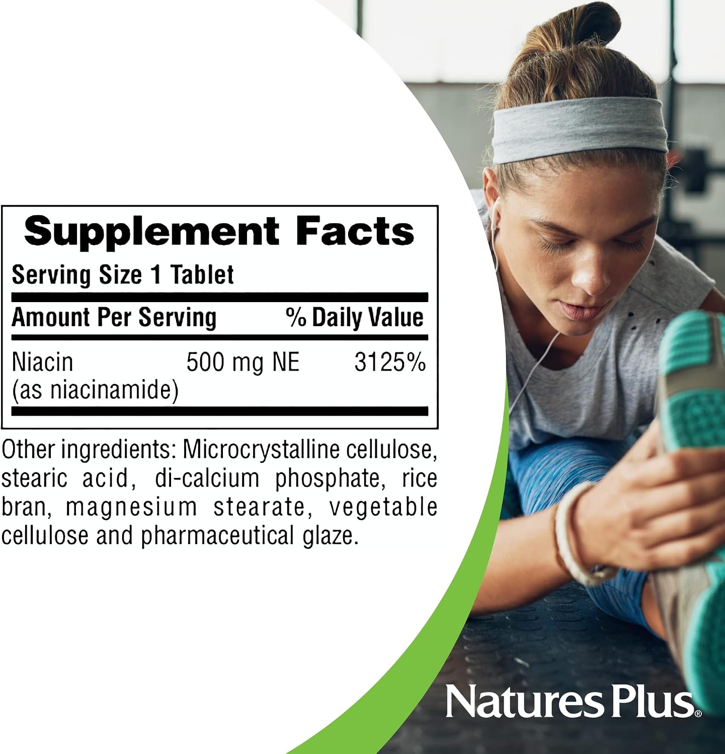 NaturesPlus Niacinamide - 500 mg, 90 Tablets - High Potency Vitamin B3 Supplement - görsel 5