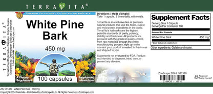 White Pine Bark - 450 mg (100 Capsules)