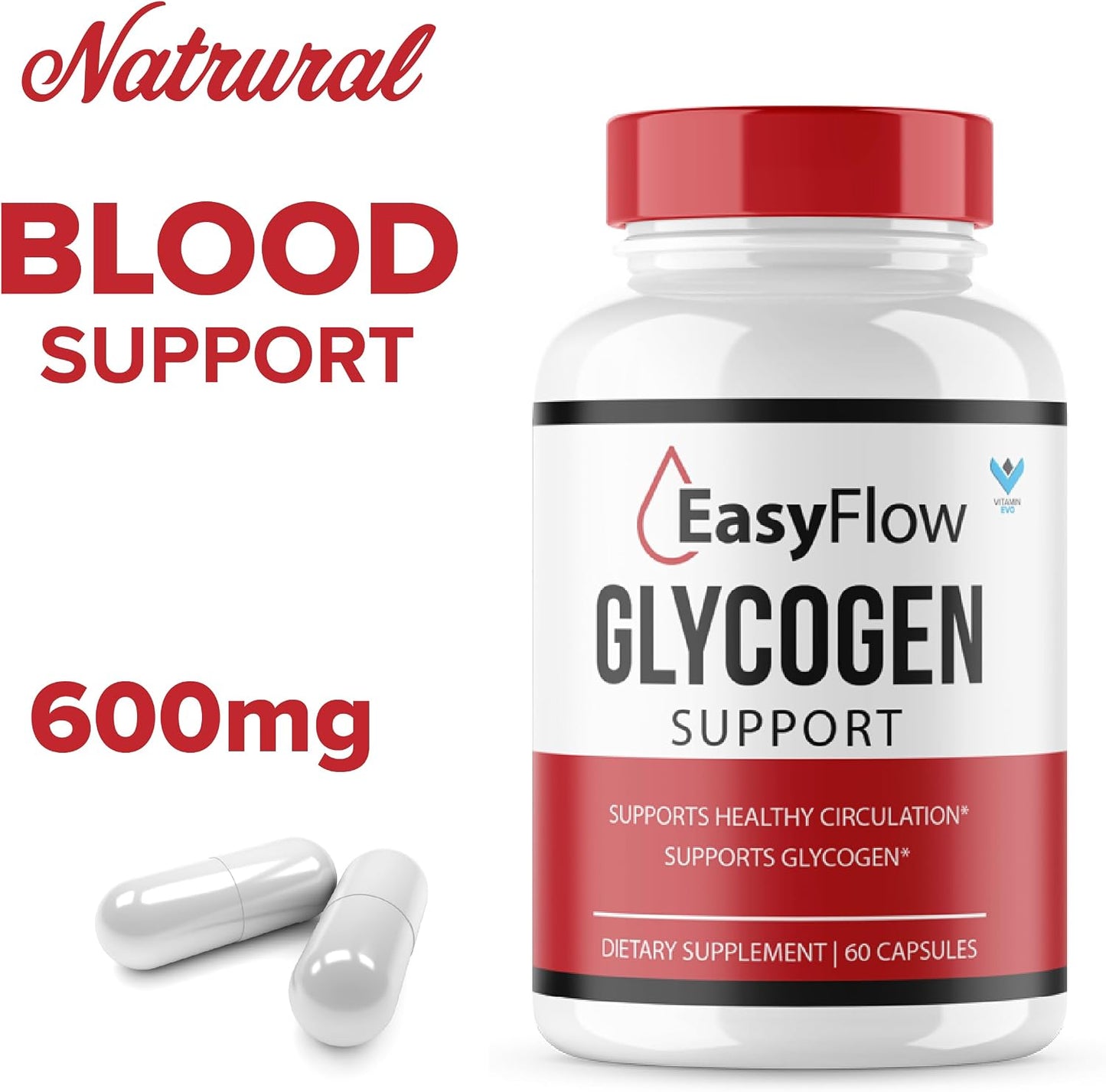 Easy Flow Glycogen Support - Maximum Strength Supplement (Pack of 2, 120 Capsules) - görsel 2