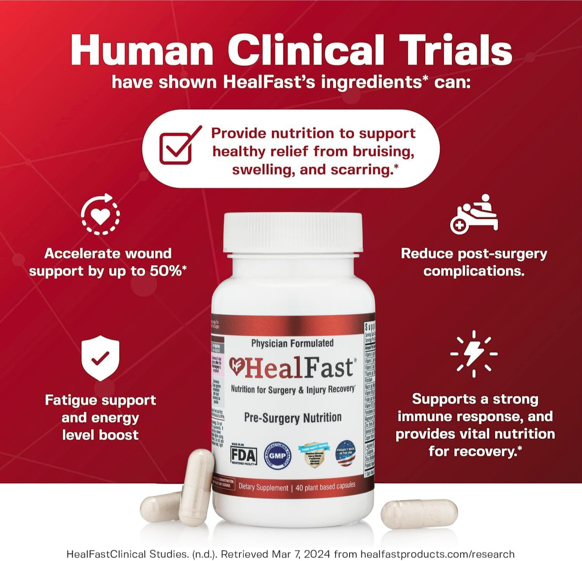HealFast Surgery & Injury Recovery Supplement (Pre-Op) - görsel 3