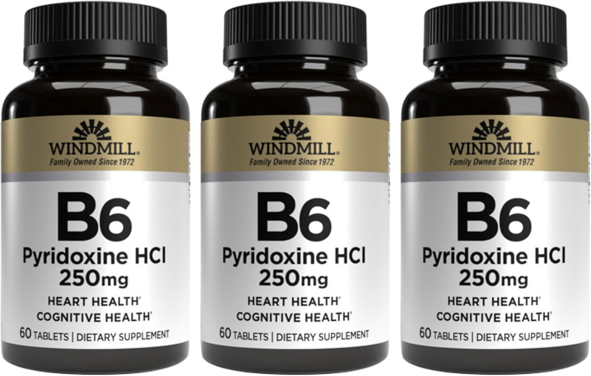 Windmill Vitamin B6 250 mg Tablets (Pack of 3) - görsel 1