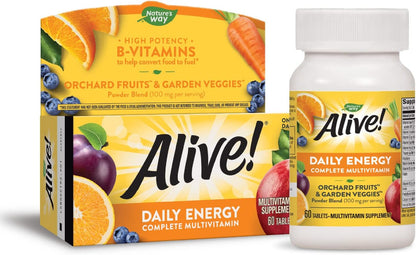Nature’s Way Alive! Daily Energy Multivitamin, 22 Vitamins and Minerals, 60 Tablets (Pack of 2) – Image 4
