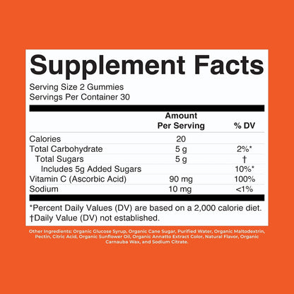 MaryRuth's Kids Vitamin C Gummies - Organic, Vegan, Immune Support