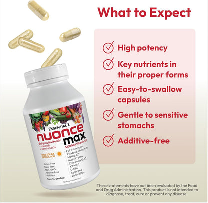 ANDREW LESSMAN Essential-1 nuoncemax Multivitamin - High Potency, No Additives, 60 Capsules