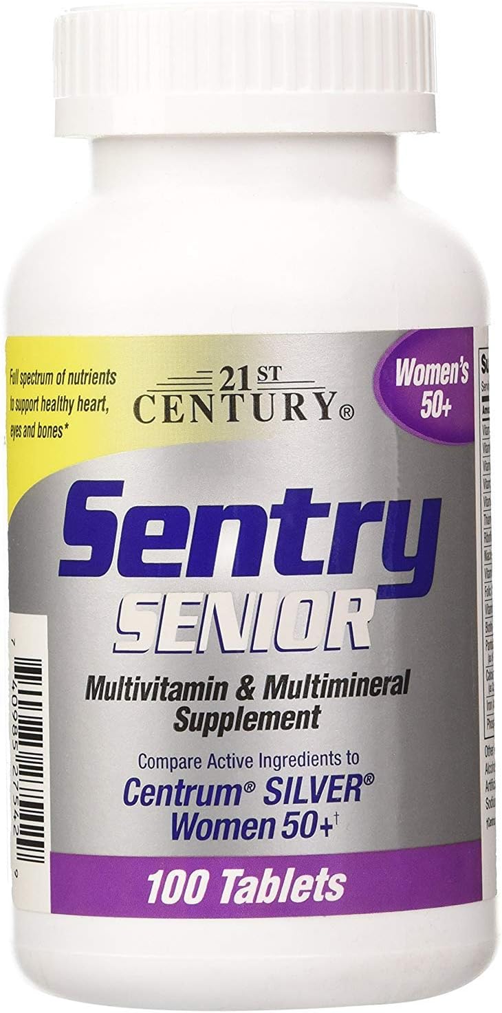 21st Century Sentry Senior Women 50+ Multivitamin & Multimineral Supplement, 100 Tablets (Pack of 3) - görsel 1