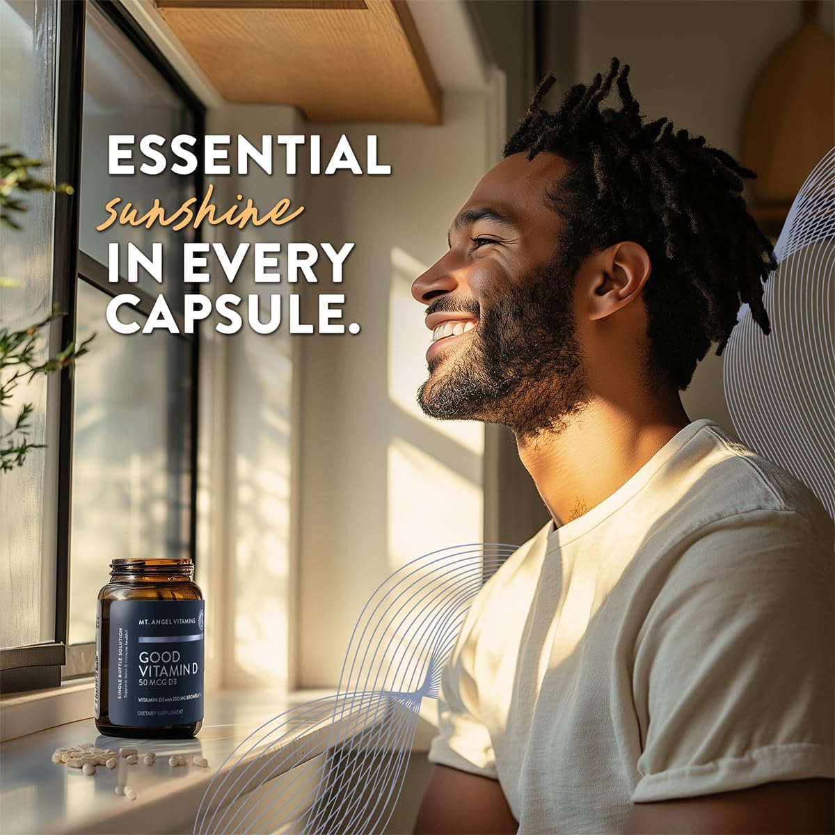 Mt. Angel Vitamins - Good Vitamin D, 2000 IU Vitamin D3 with Bromelain (60 Capsules) - görsel 3