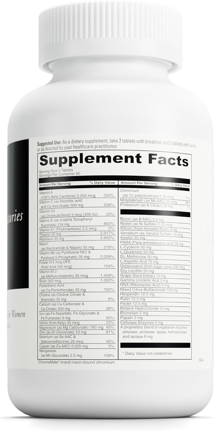 DaVinci Labs Spectra Woman - Food Supplement with Vitamins, Minerals, Calcium, Beta Carotene, L-Cysteine, Grape Seed Extract - 120 Tablets - görsel 2