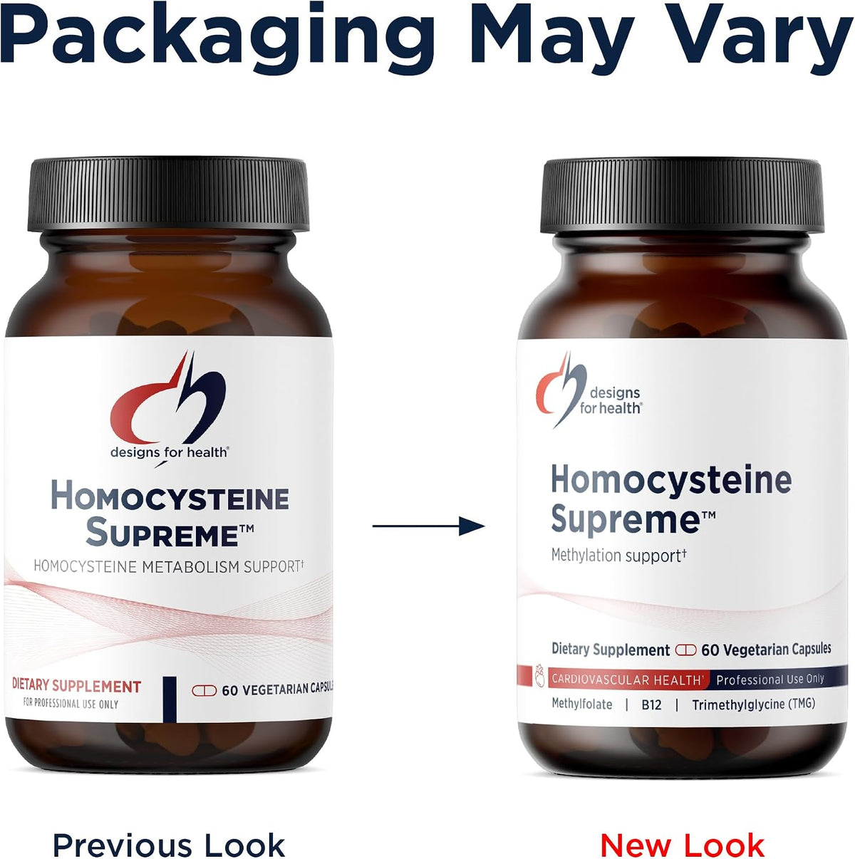 Designs for Health Homocysteine Supreme - Methylated B Vitamins with Riboflavin, B6, B12, Folate, L-Serine & TMG for Brain Support and Heart Health - Methylated Multivitamin (60 Capsules) - görsel 5