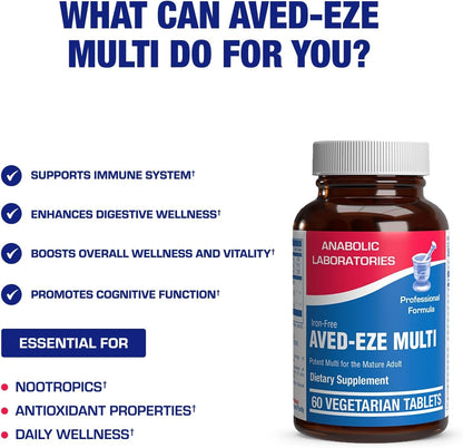 Iron-Free Multivitamin for Women 50 and Over - Gentle, Easy to Digest with 30 Nutrients