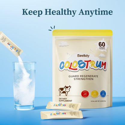 Bestidy Bovine Colostrum Powder – Natural Superfood for Gut Health, Hair Growth & Beauty (60 Servings, 120g)