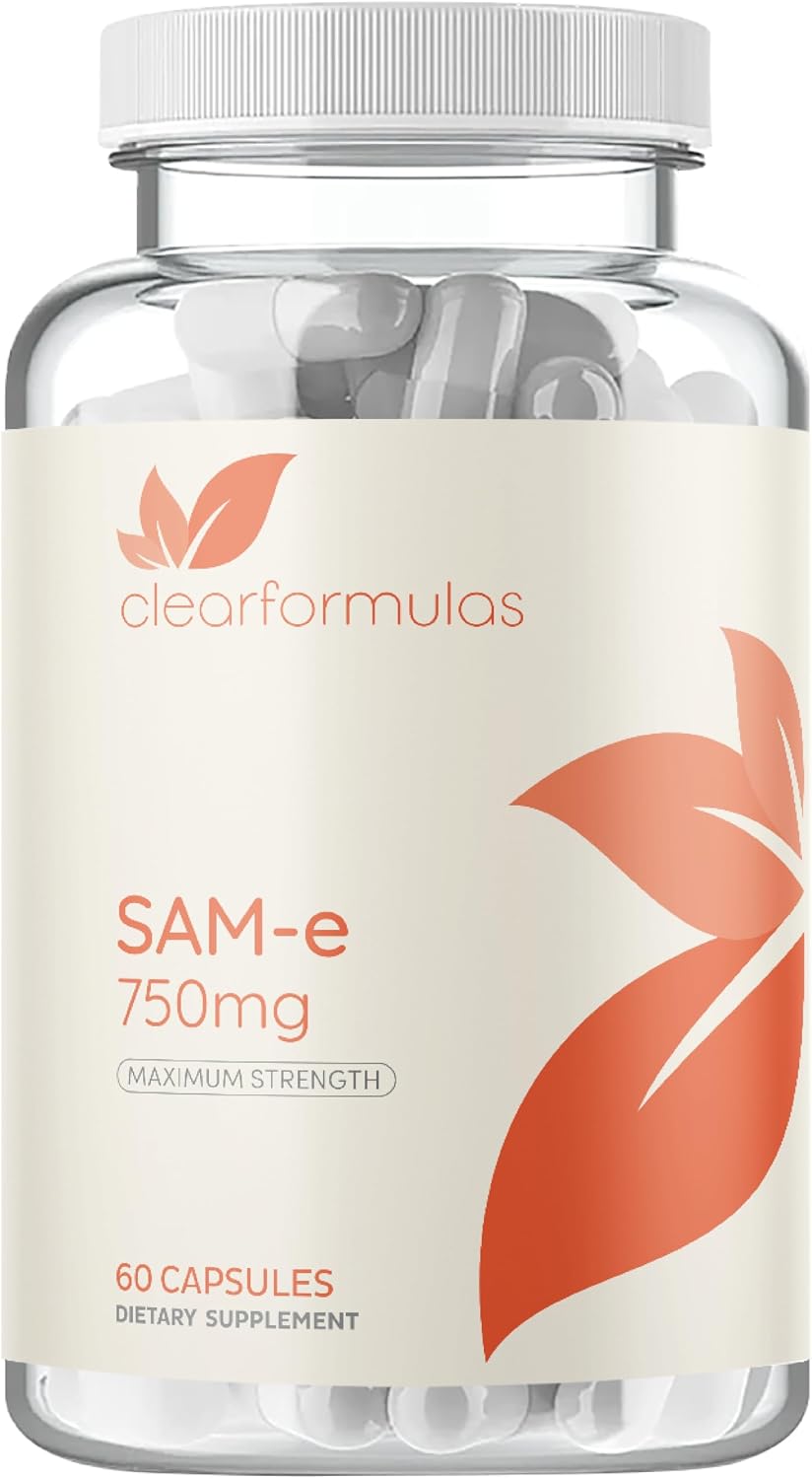 Clear Formulae Bioactive SAM-e 750mg - High Strength SAM-e Supplement with Biologically Active S,S Form - görsel 1