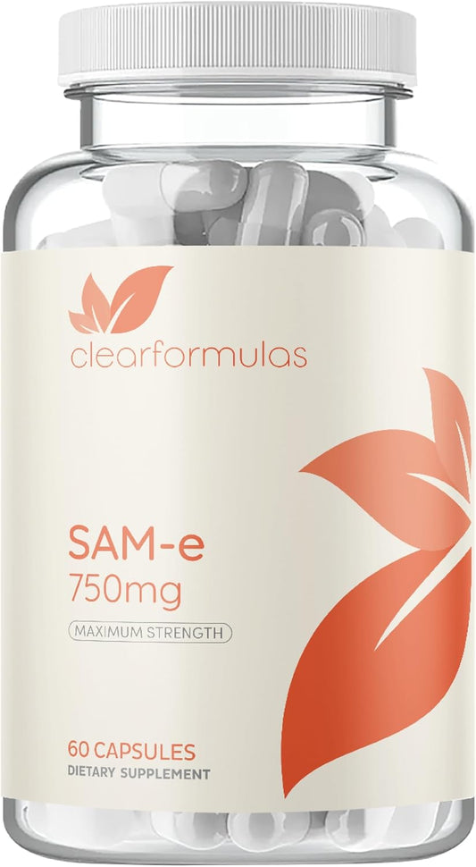 Clear Formulae Bioactive SAM-e 750mg - High Strength SAM-e Supplement with Biologically Active S,S Form