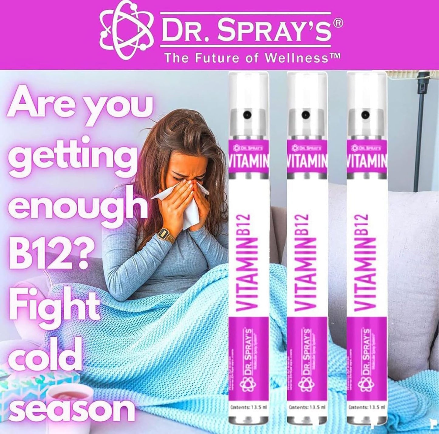 Vitamin B12 Vegan, Mint Flavoured Spray, 30-Day Supply, Sugar Free - görsel 6