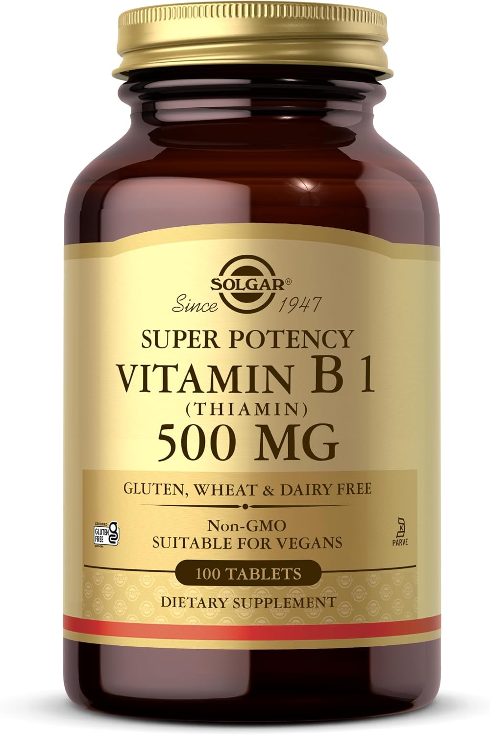 Solgar Vitamin B1 (Thiamine) 500 mg, 100 Tablets - görsel 1