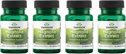 Swanson Magnolia Bark Supplement – 200mg, 60 Vegetarian Capsules (2 Pack)