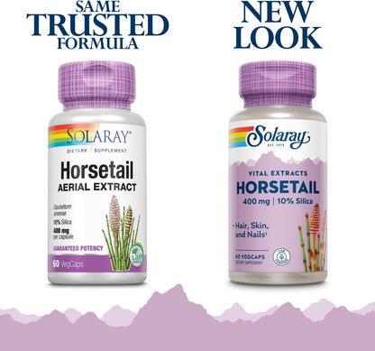 SOLARAY Standardised Potency Horsetail Aerial Extract, 400mg, 60 Vegan Capsules