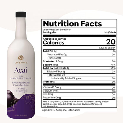 Pure 100% Acai Superfruit Juice (750 ml)