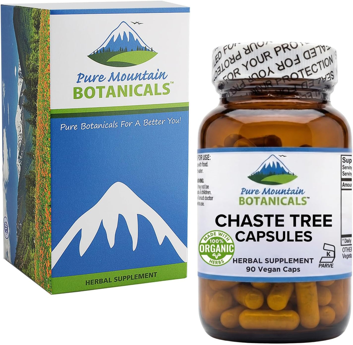 Pure Mountain Botanicals Vitex Chasteberry Supplement - 90 Capsules - 400mg - görsel 3