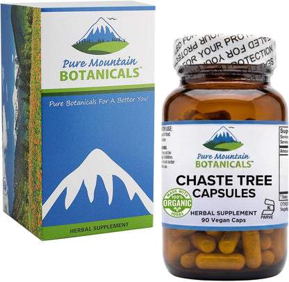 Pure Mountain Botanicals Vitex Chasteberry Supplement - 90 Capsules - 400mg
