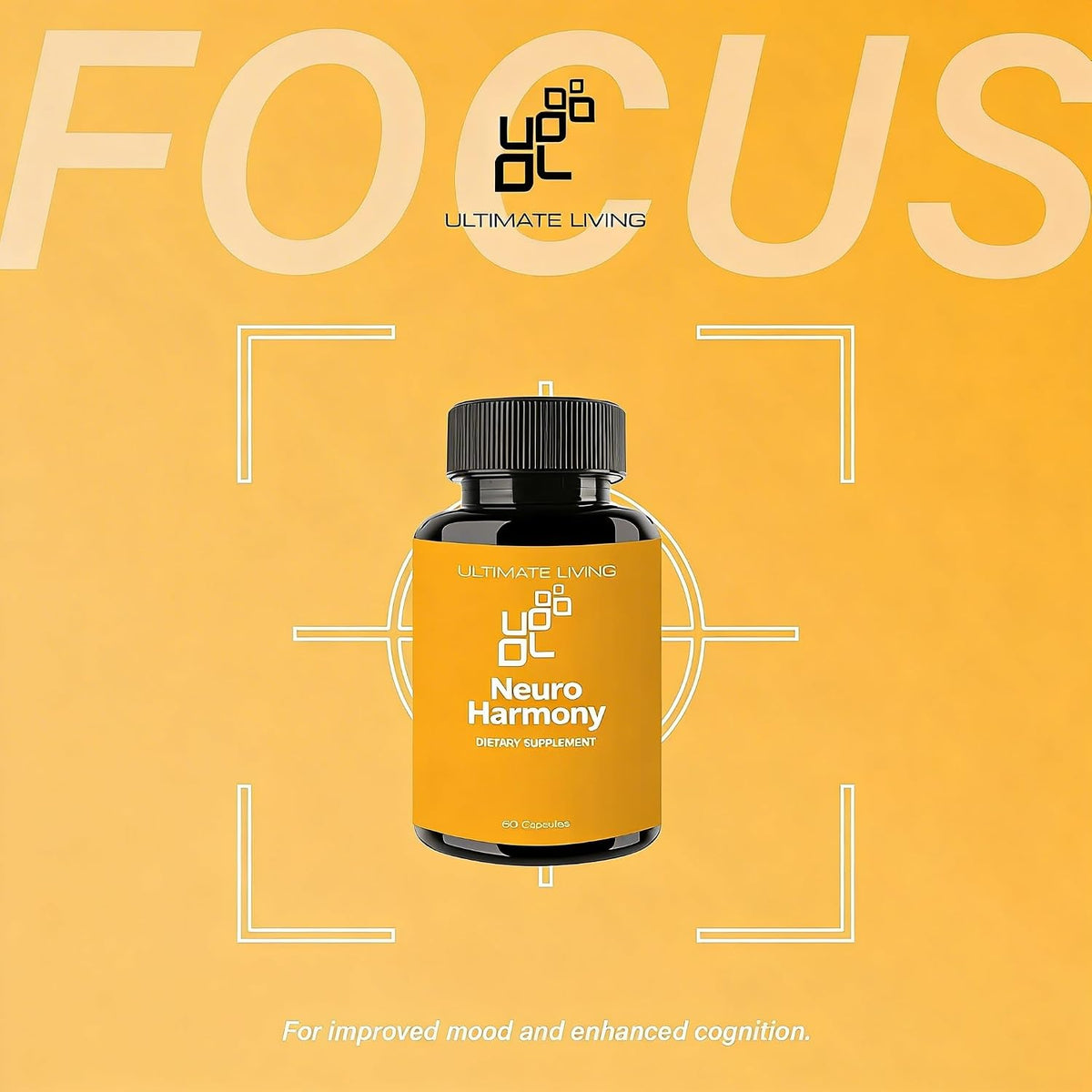 Neuro Harmony - Focus, Concentration and Mood Support - Non-GMO, Vegan, Gluten-Free - 60 Capsules - görsel 2