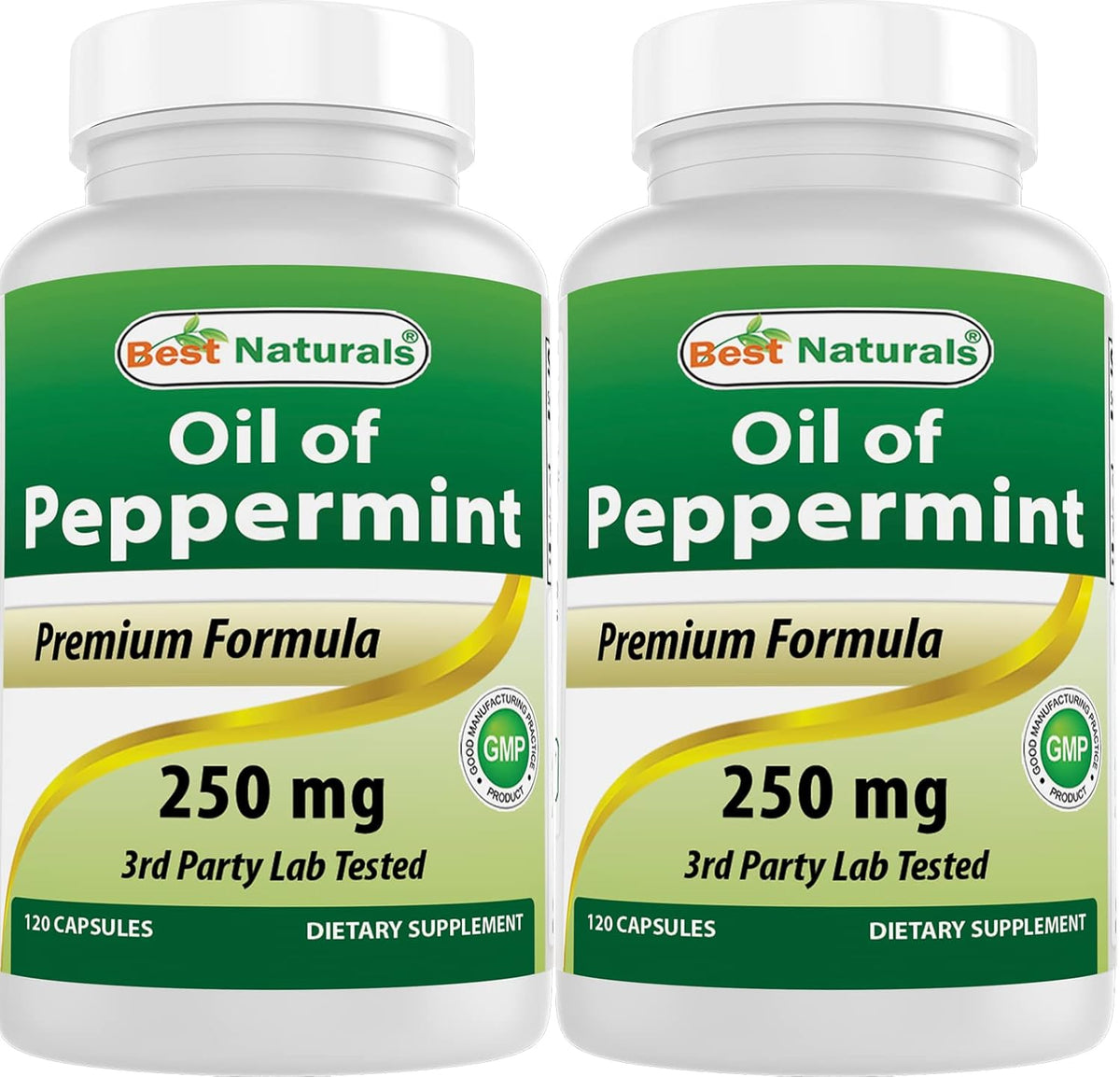Best Naturals Peppermint Oil 250 mg - 120 Capsules (Pack of 2) - görsel 1