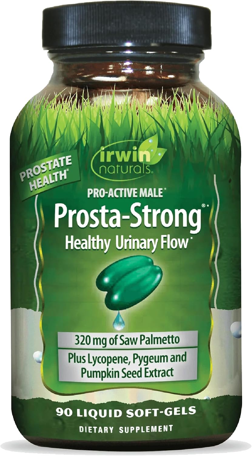 Irwin Naturals Prosta-Strong 90 Softgels | Prostate Support with Saw Palmetto, Lycopene & Pumpkin Seed - görsel 1