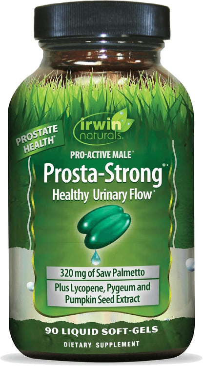 Irwin Naturals Prosta-Strong 90 Softgels | Prostate Support with Saw Palmetto, Lycopene & Pumpkin Seed